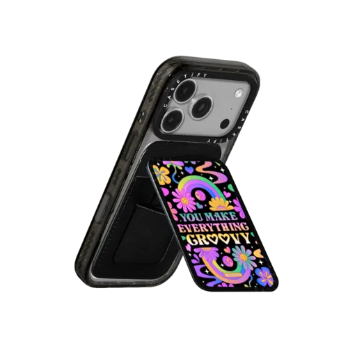 Make Everything Groovy | Snappy Cardholder Stand / Snappy Cardholder Stand MagSafe Compatible / Black | Image 3