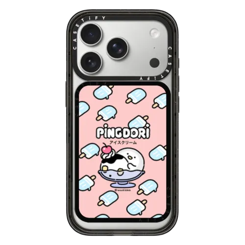 ice cream pingdori | Snappy Cardholder Stand / Snappy Cardholder Stand MagSafe Compatible / Black | Image 1
