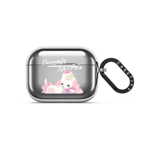 Fancy Floats / Puppy | AirPods Pro 3 / Earbuds Mirror Case / Silver | Image 1