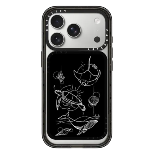 Under The Sea by Bella Rose Art | Snappy Cardholder Stand / Snappy Cardholder Stand MagSafe Compatible / Black | Image 1