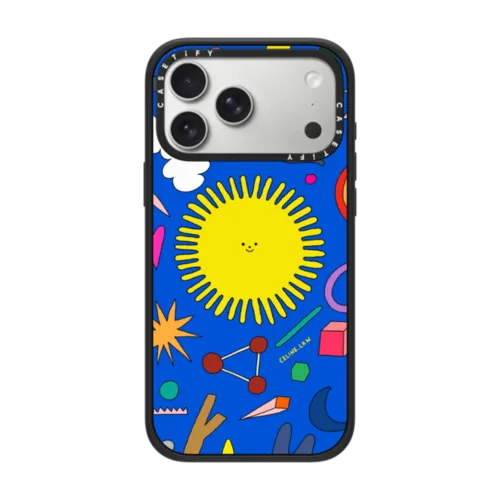 Spiky Sun | iPhone 17 Pro Max / Impact Case MagSafe Compatible / Matte Black | Image 1