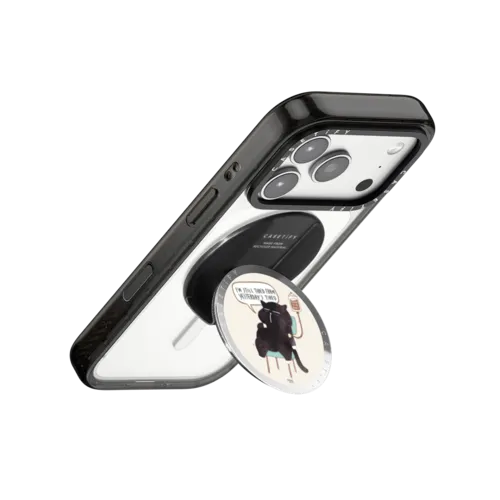 I'm still tired from yesterday's tired | Snappy Grip Stand / Snappy Mirror Grip Stand MagSafe Compatible / Silver | Image 3