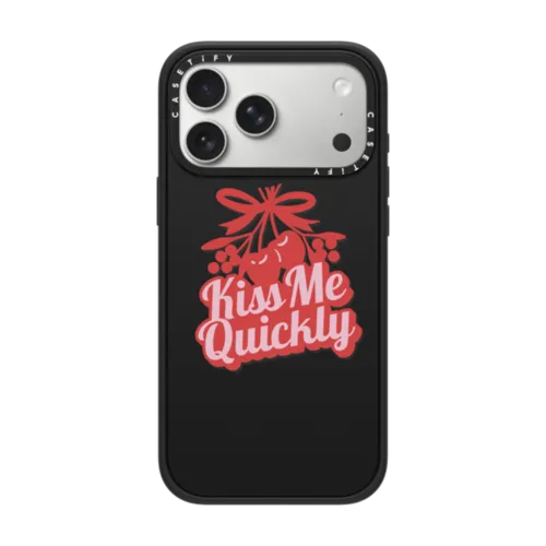 Kiss Me Quickly | iPhone 17 Pro Max / Impact Case MagSafe Compatible / Matte Black | Image 1