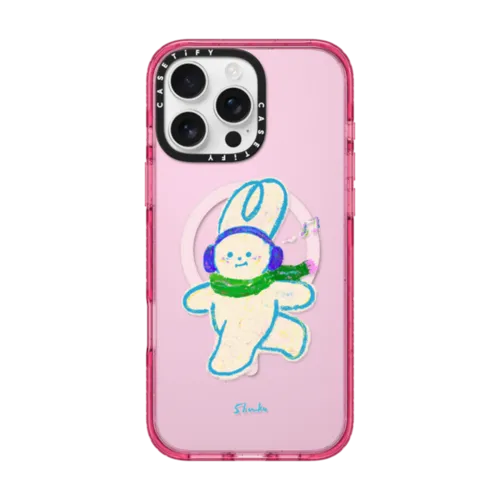 Shuku : Small Steps Everyday by Albee Yau | iPhone 16 Pro Max / Impact Case MagSafe Compatible / Pink Fizz | Image 1