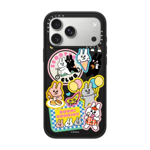 BUNNI STICKERS | iPhone 17 Pro Max / Impact Case MagSafe Compatible / Matte Black | Image 1