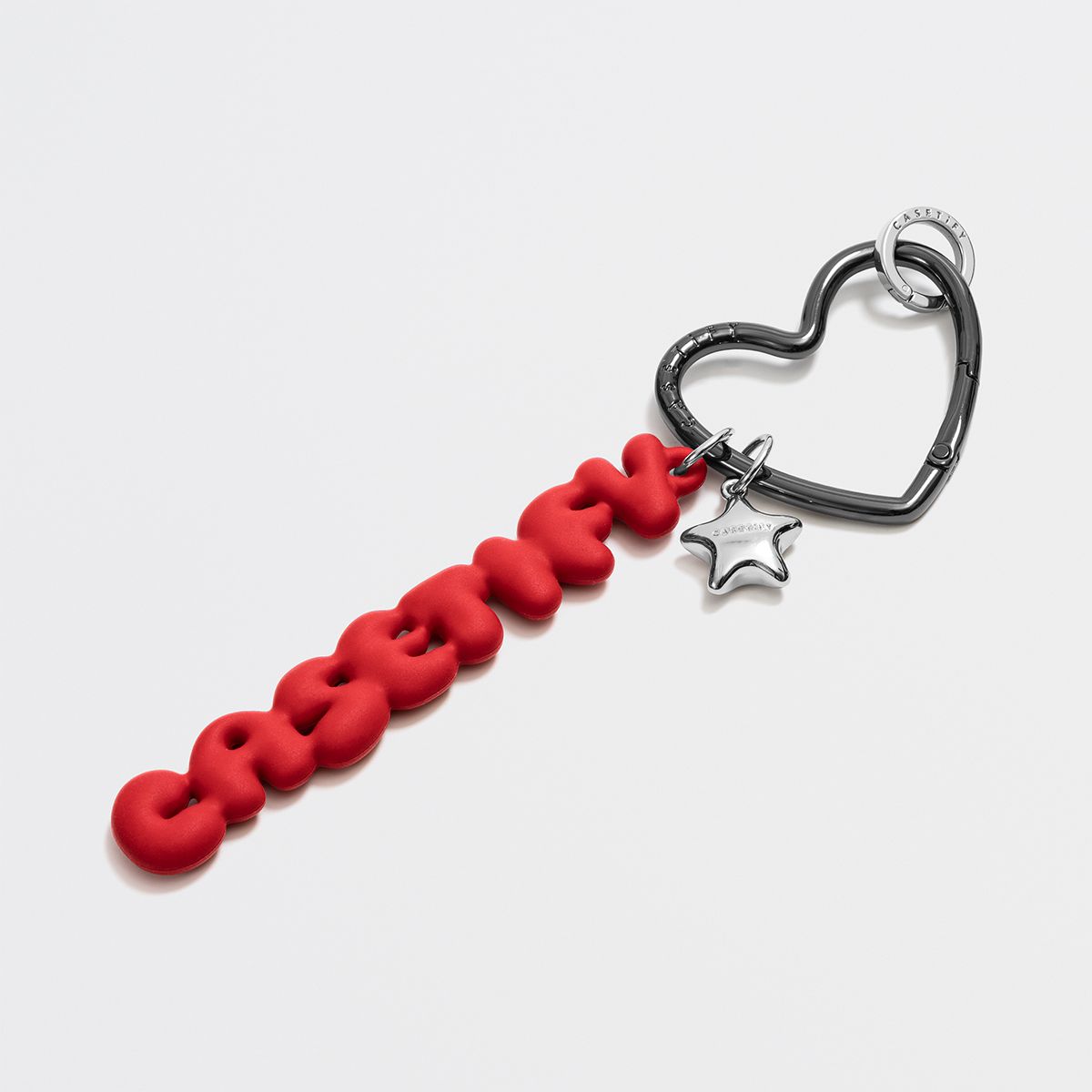 Charm Keychain - Stellar Heart - Red
