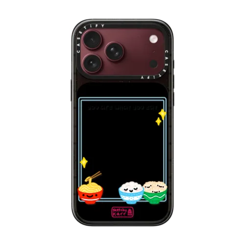 You Are What You Eat Carbs | iPhone 18 Pro Max / Impact Case MagSafe Compatible - Glossy / Glossy Black | Image 1