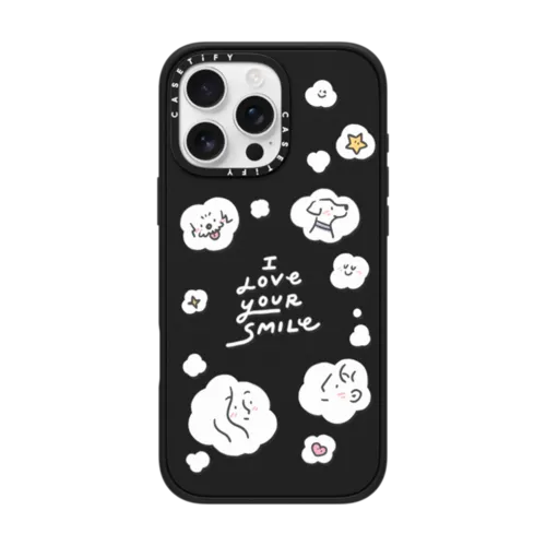 I love your smile by ReenP | iPhone 16 Pro Max / Impact Case MagSafe Compatible / Matte Black | Image 1