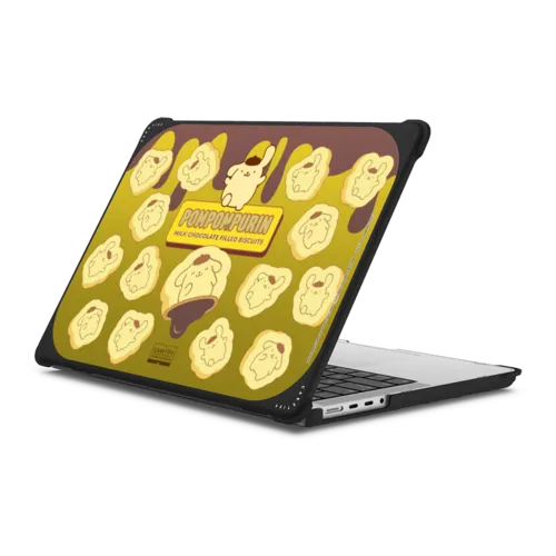 Pompompurin Milk Chocolate Biscuits Laptop Case | MacBook Pro 14-inch (M1 - M5) / MacBook Bounce Case / Black | Image 1