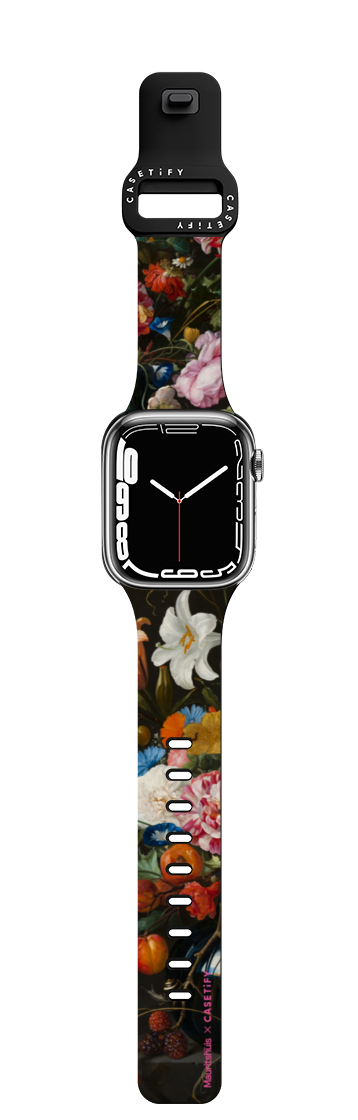 Vase of Flowers Watch Band | Apple Watch Series 7-9 (45mm) / Impact Band / Black | Image 1