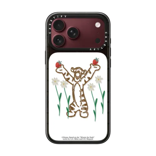 Winnie The Pooh & Friends Embroidered Phone Case - Tigger | iPhone 18 Pro Max / Impact Case MagSafe Compatible - Glossy / Glossy Black | Image 1
