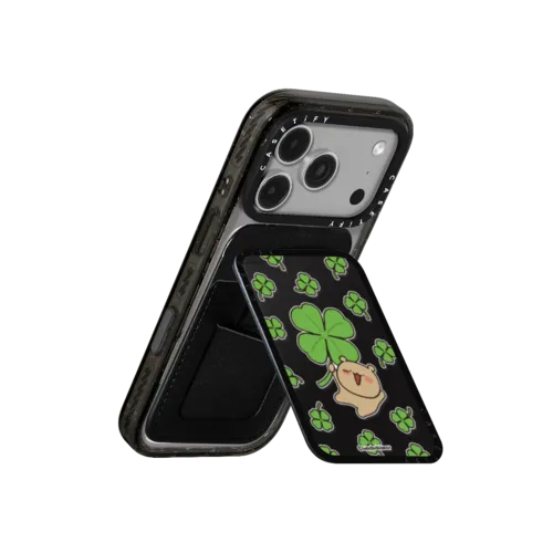 Wadadabear Lucky Moment Snappy Card Holder | Snappy Cardholder Stand / Snappy Cardholder Stand MagSafe Compatible / Black | Image 3