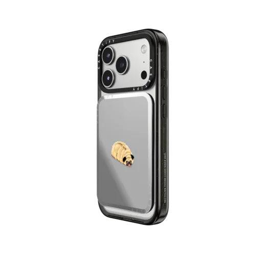 Loaf of Pug | Snappy Cardholder Stand / Snappy Mirror Cardholder Stand MagSafe Compatible / Silver | Image 2