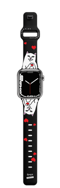 Nermal Loves Watch Band | Apple Watch Series 7-9 (45mm) / Impact Band / Black | Image 1