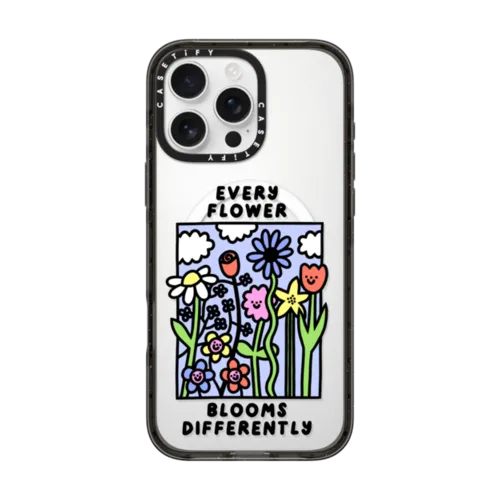 Every Flower Blooms Differently | iPhone 16 Pro Max / Impact Case MagSafe Compatible / Black | Image 1