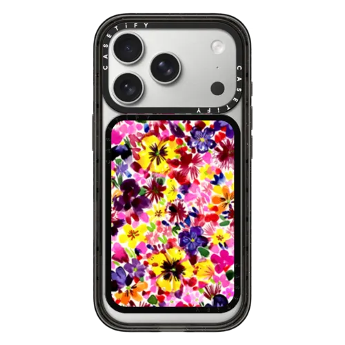 Lima Thinking Flowers | Snappy Cardholder Stand / Snappy Cardholder Stand MagSafe Compatible / Black | Image 1