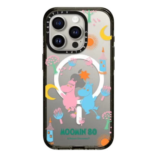 Moomin & Snorkmaiden Case | iPhone 15 Pro / Impact Case MagSafe Compatible / Black | Image 1