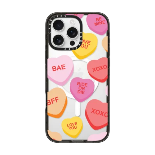 Sweet Heart Phone Case | iPhone 16 Pro Max / Impact Case MagSafe Compatible / Black | Image 1