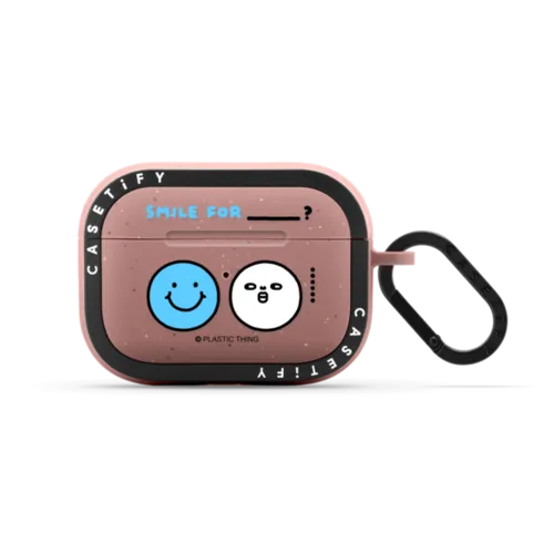 Smile for ____? | AirPods Pro 2 / Earbuds Bounce Case / Matte Dusty Rose | Image 1
