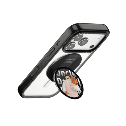 Uncle Daniel in Shanghai MagSafe Grip Stand | Snappy Grip Stand / Snappy Grip Stand MagSafe Compatible / Black | Image 3