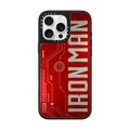 Iron Man Logo Case | iPhone 16 Pro Max / Mirror Case MagSafe Compatible / Silver on Black | Image 1