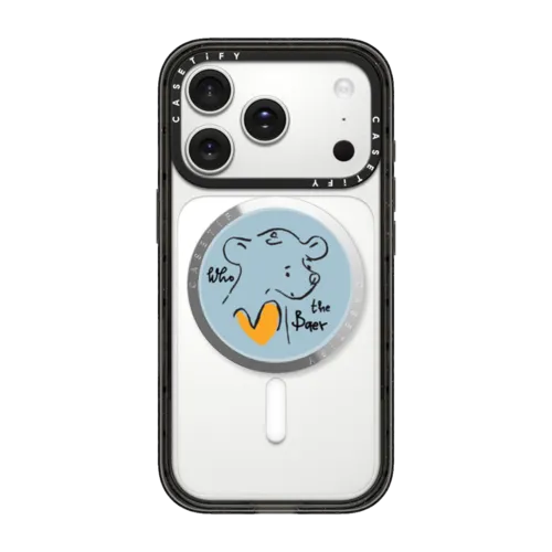 Who the Baer (Blue) | Snappy Grip Stand / Snappy Mirror Grip Stand MagSafe Compatible / Silver | Image 1