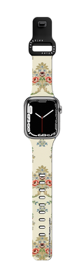 V&A Rococo Edit, Brocaded Roses Watch Band | Apple Watch Series 7-9 (45mm) / Impact Band / Black | Image 1