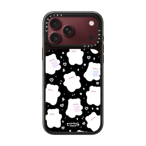 mochi doodles by sleepydaze | iPhone 18 Pro Max / Impact Case MagSafe Compatible - Glossy / Glossy Black | Image 1