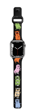 Pug Dance | Apple Watch Series 7-9 (45mm) / Impact Band / Black | Image 1