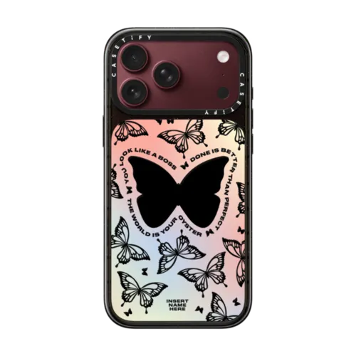 You Give Me Butterflies | iPhone 18 Pro Max / Impact Case MagSafe Compatible - Glossy / Glossy Black | Image 1