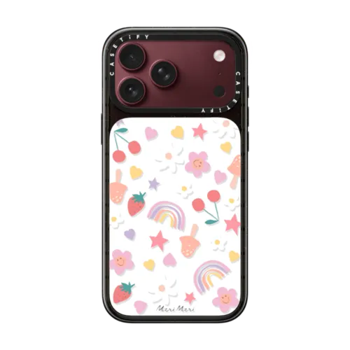 Meri Meri Happy Icons Phone Case | iPhone 18 Pro Max / Impact Case MagSafe Compatible - Glossy / Glossy Black | Image 1