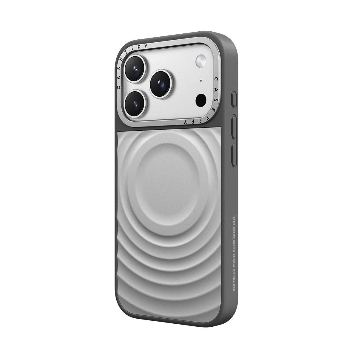 Alloy Ripple Case - Silver on Grey - iPhone 17 Pro Max