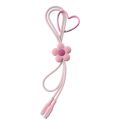 PowerThru USB-C to USB-C Flower Cable - Radish | Image 1