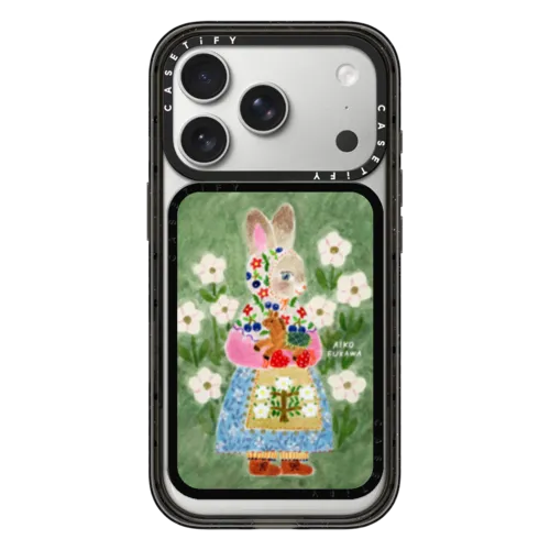 Rabbit Hug | Snappy Cardholder Stand / Snappy Cardholder Stand MagSafe Compatible / Black | Image 1