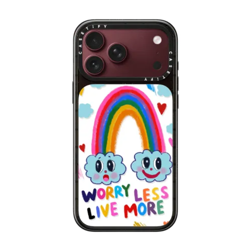 Worry less, live more | iPhone 18 Pro Max / Impact Case MagSafe Compatible - Glossy / Glossy Black | Image 1