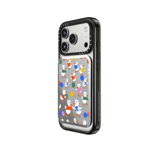 Playful Ducks | Snappy Cardholder Stand / Snappy Mirror Cardholder Stand MagSafe Compatible / Silver | Image 2