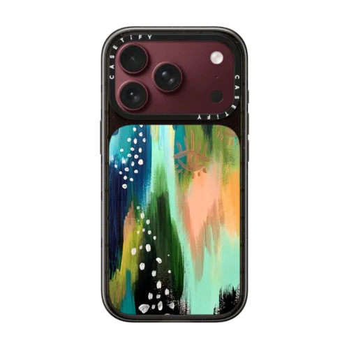 EttaVee Teal Dreams | iPhone 18 Pro / Impact Case MagSafe Compatible - Glossy / Glossy Black | Image 1