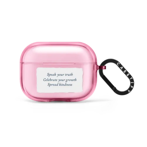SPEAK YOUR TRUTH | AirPods Pro 2 / Earbuds Impact Case / Pink Fizz | Image 1