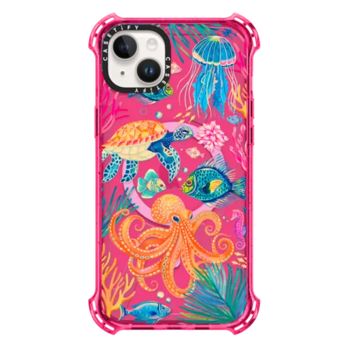 Under the Sea 2 by Grace Andersson | iPhone 14 Plus / Bounce Case MagSafe Compatible / Bubble Gum | Image 1