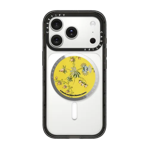 V&A Rococo Edit, Spitalfields Snappy Grip Stand | Snappy Grip Stand / Snappy Mirror Grip Stand MagSafe Compatible / Silver | Image 1