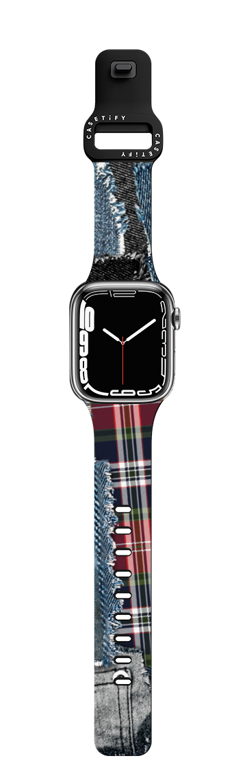 Plaid Disorder Watch Band | Apple Watch Series 7-9 (45mm) / Impact Band / Black | Image 1