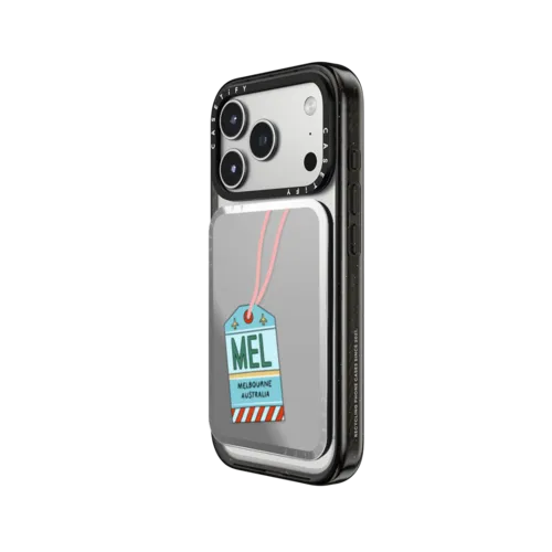 Melbourne Travel Tag | Snappy Cardholder Stand / Snappy Mirror Cardholder Stand MagSafe Compatible / Silver | Image 2