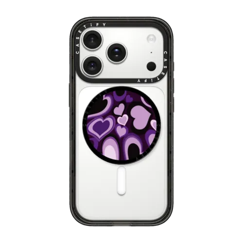 Y2k Purple Heart Snappy Grip Stand | Snappy Grip Stand / Snappy Grip Stand MagSafe Compatible / Black | Image 1