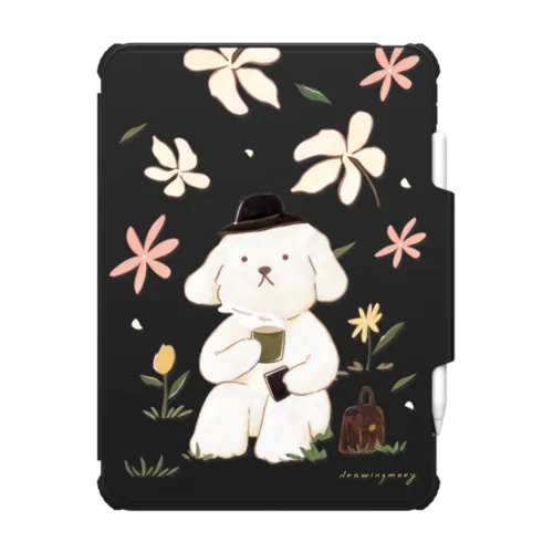 Flower Day by drawingmary | iPad Pro 11-inch (M4/M5) / iPad Impact Folio Case / Black | Image 1
