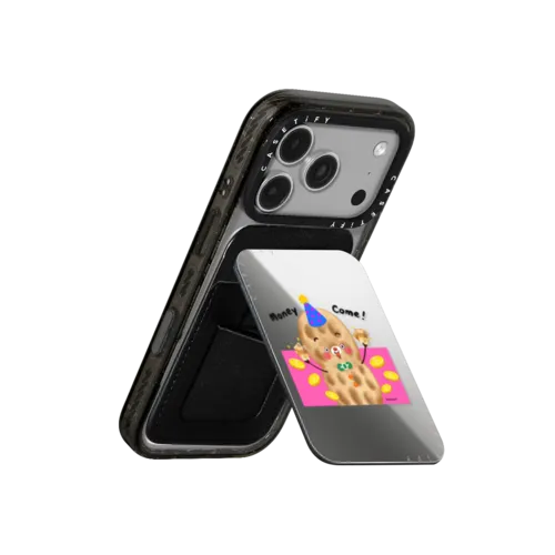 Money Come! | Snappy Cardholder Stand / Snappy Mirror Cardholder Stand MagSafe Compatible / Silver | Image 3