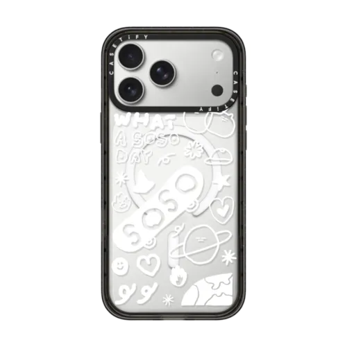 SOSO STICKER 02 | iPhone 17 Pro Max / Impact Case MagSafe Compatible / Black | Image 1