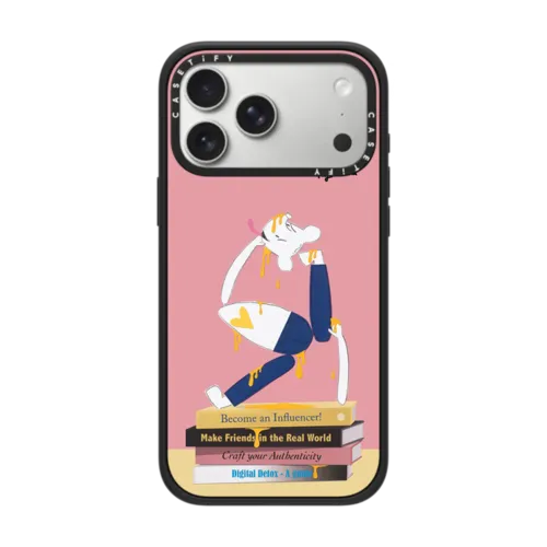 Self-Help Who? (Digital Delirium) (Pink) | iPhone 17 Pro Max / Impact Case MagSafe Compatible / Matte Black | Image 1