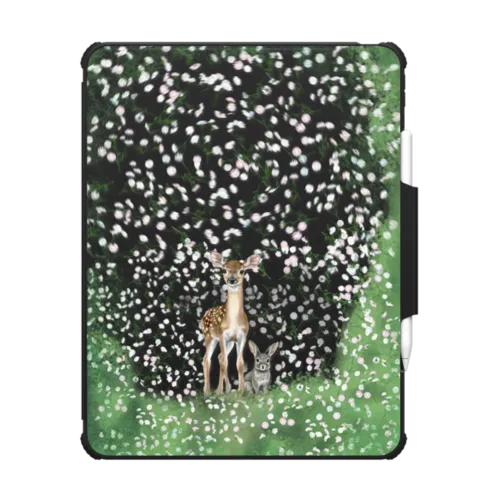 Fawn And Friend | iPad Pro 13-inch (M4/M5) / iPad Impact Folio Case / Black | Image 1