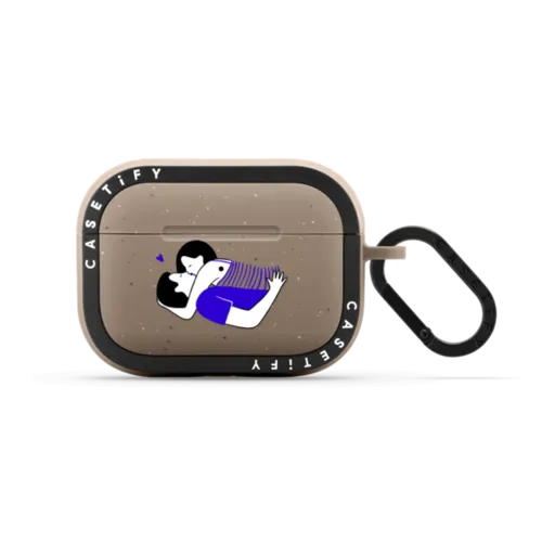 Love Stripes | AirPods Pro 2 / Earbuds Bounce Case / Matte Taupe | Image 1