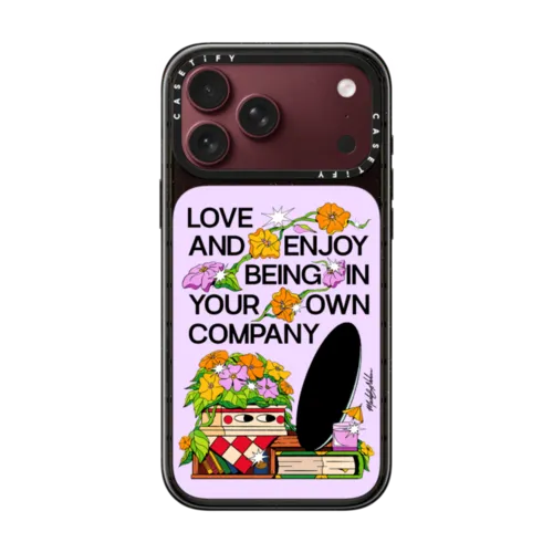 Love Your Company Mirror Case by MadeByNelson | iPhone 18 Pro Max / Impact Case MagSafe Compatible - Glossy / Glossy Black | Image 1